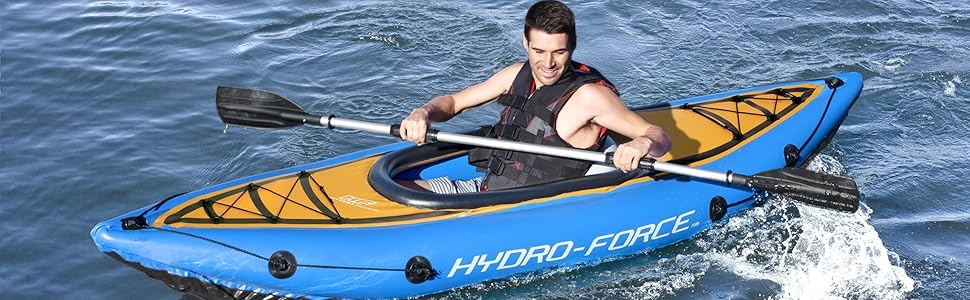 Байдарка Hydro-Force Чемпіон 1-місна з насосом, веслом, сумкою