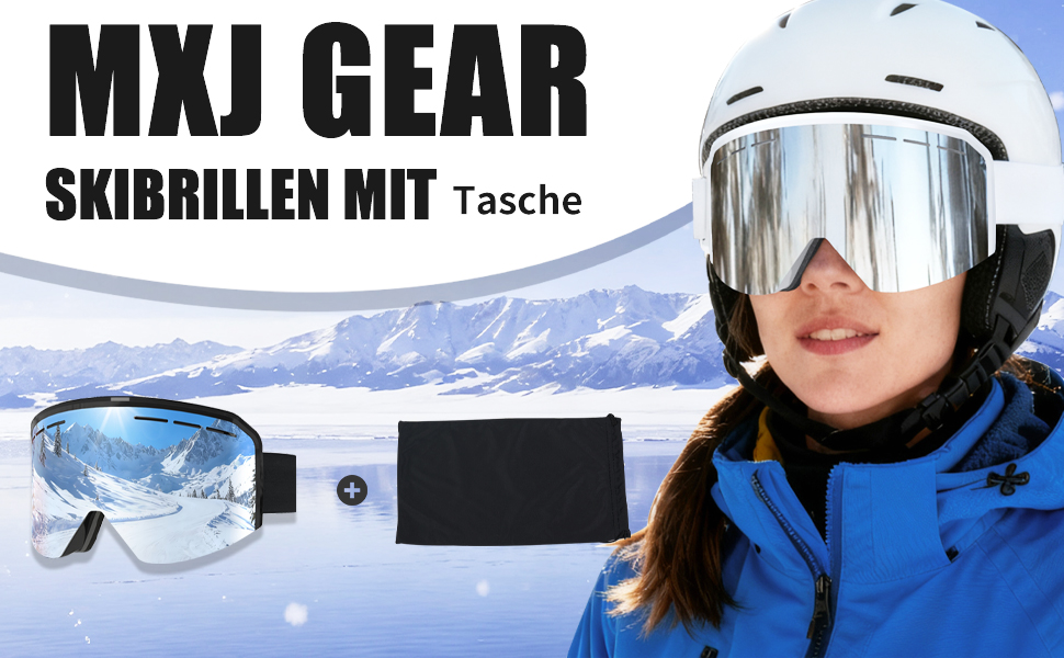 Скі-маска для чоловіків та жінок YH359, сноуборд маска для носіїв окулярів, OTG, антизапітніння, захист від УФ, антиковзаюча стрічка, повне REVO покриття, чорний/REVO червоний - VLT 16%