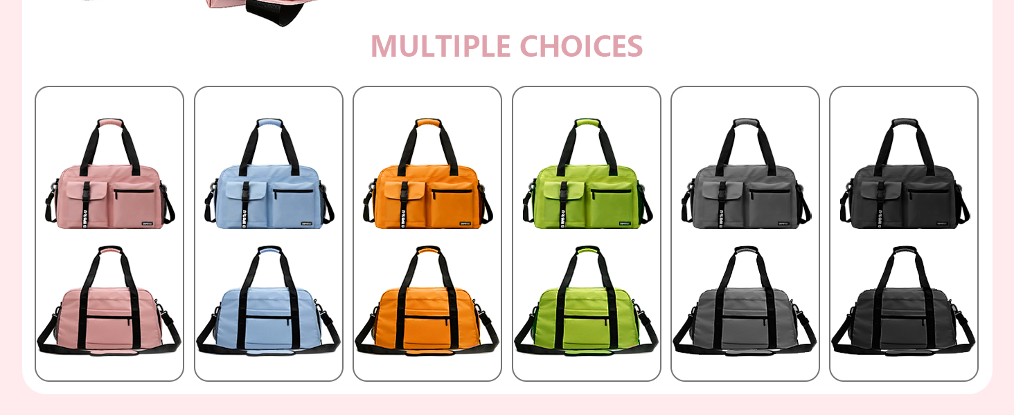 Спортивна сумка для жінок та чоловіків з відділенням для взуття та вологих речей, водонепроникна сумка-вікенд для тренувань, залу, плавання та сауни (рожева)