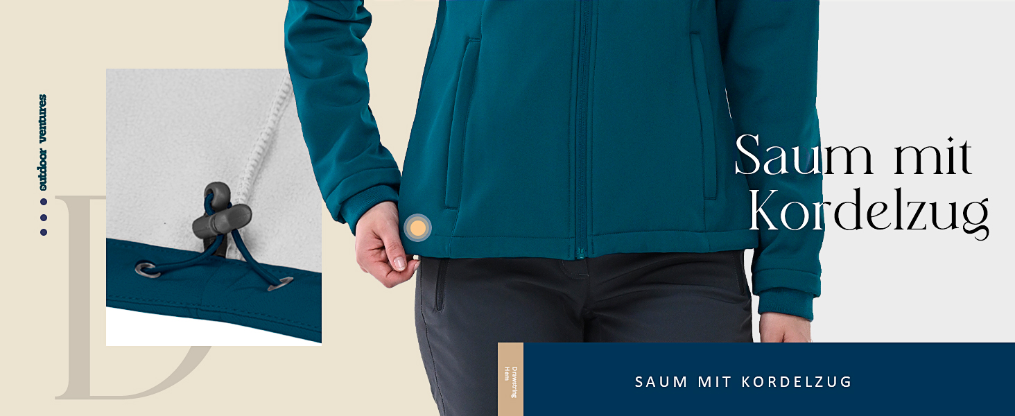 Жіноча водонепроникна мембранна куртка Outdoor Ventures Softshell — дихаюча вітрозахисна функціональна куртка з капюшоном, XL, чорна