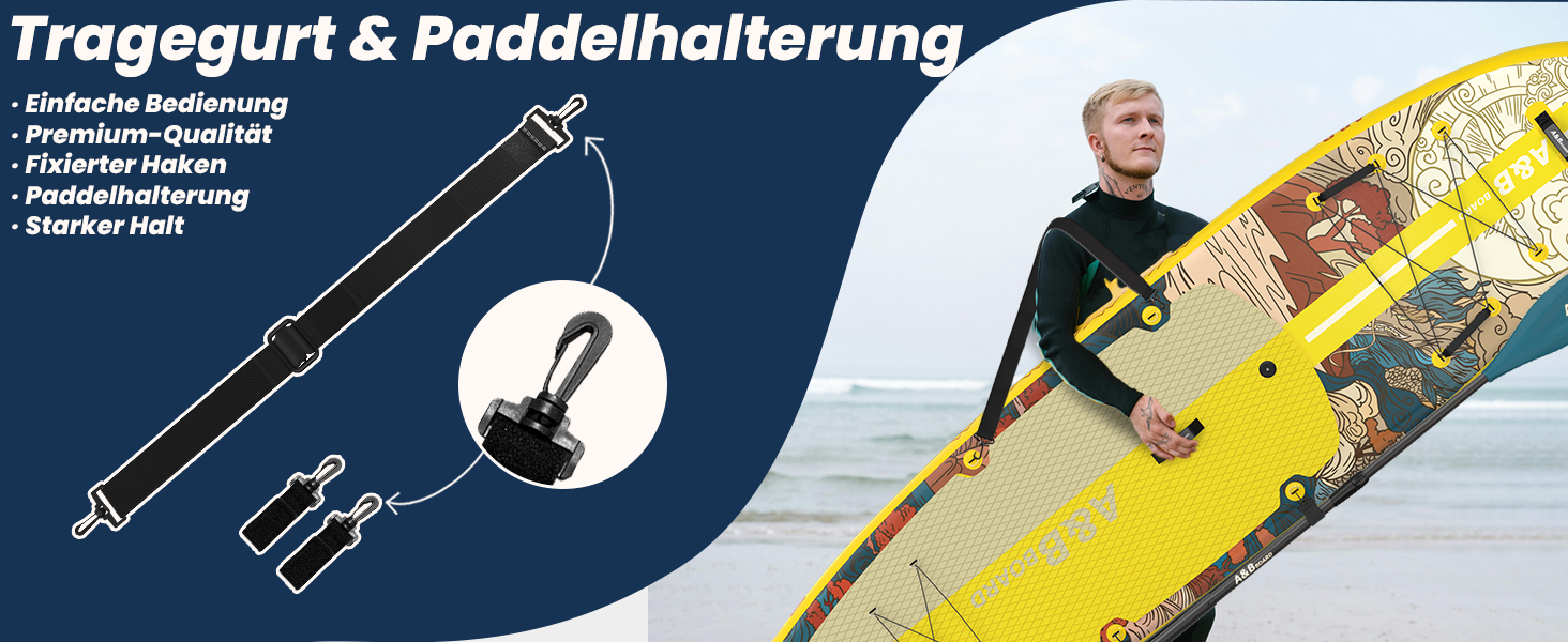 SUP дошка ABBOARD надувна 335 см, жовта - для 2 осіб, вантажопідйомність 200 кг, преміум комплект аксесуарів для початківців та сімейного відпочинку