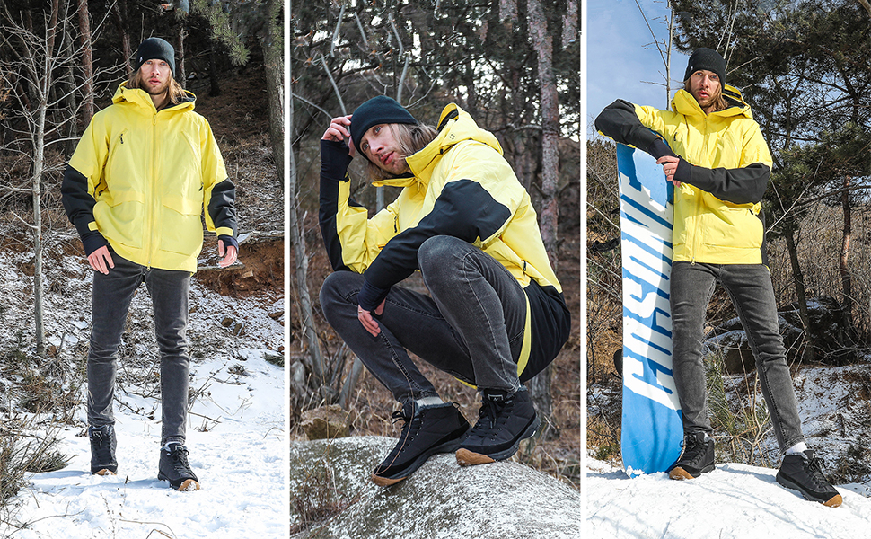Зимові черевики Azooken для чоловіків та жінок, теплі трекінгові черевики для походів, водонепроникні зимові черевики, розміри 36-48 (41 EU, Army Grün)