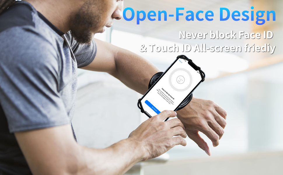 Спортивний браслет для телефону на руку 360° для бігу - тримач для iPhone 15/14 Pro, Samsung Galaxy S24/S23, Huawei (4-6.5 дюйми)