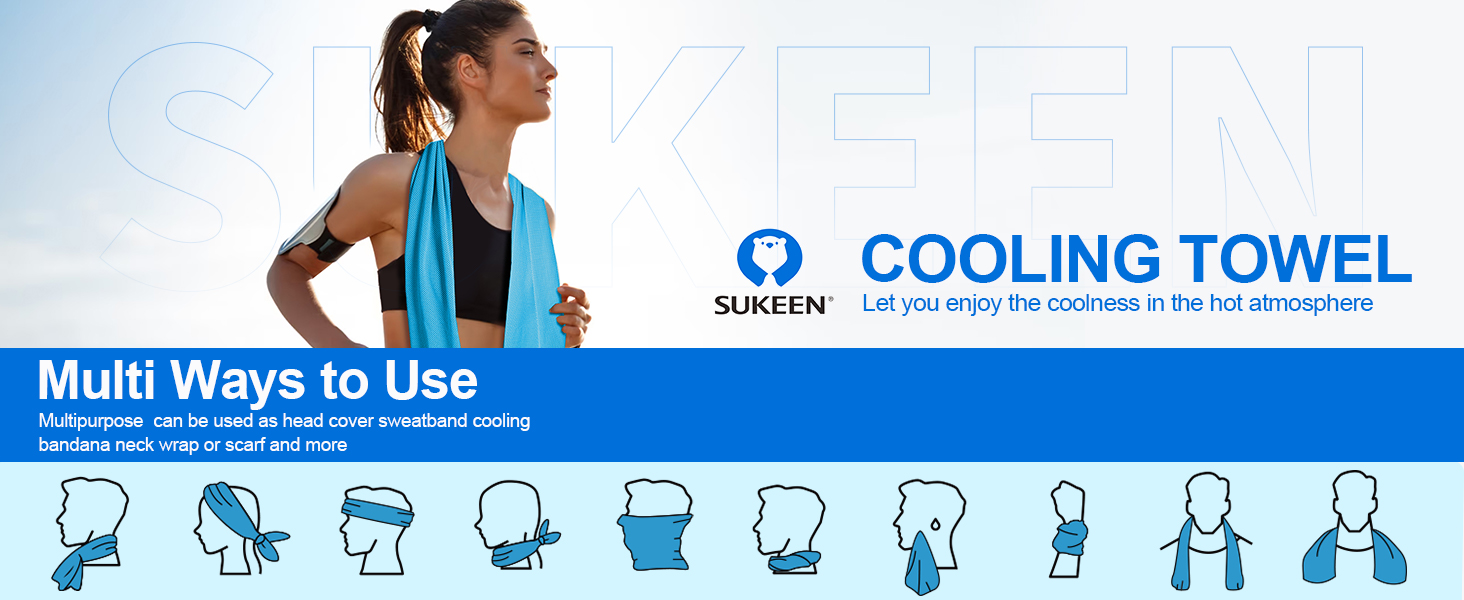 Рушник охолоджуючий Sukeen 4 шт. (101,6 x 30,5 см) - для спорту, фітнесу, тенісу, тренажерного залу - рожевий, червоний