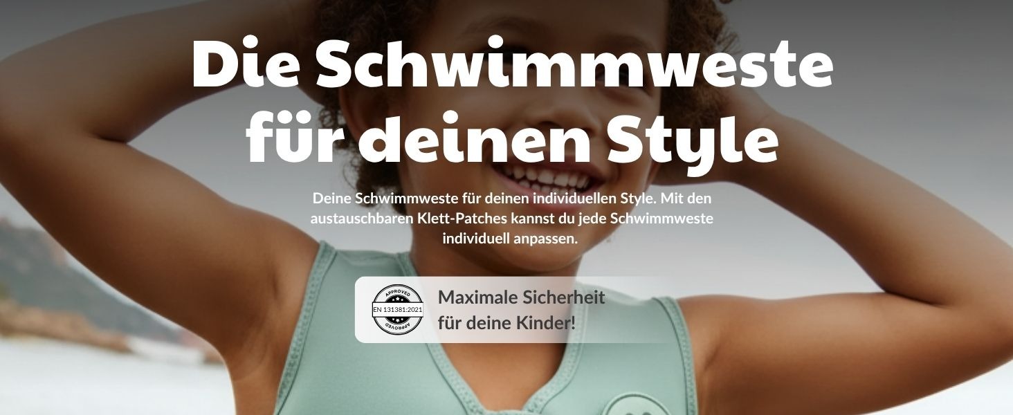 Дитячий жилет для плавання NOARD | Безпечний жилет для навчання плаванню | 15-30 кг, 2-6 років | Сертифікований EN 13138-1:2021