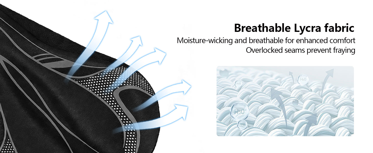 Подушка на сидіння велосипеда AUVSTAR з гелевою вставкою, дихаюча, преміум-якість, для гірського велосипеда, унісекс (Блакитний 02)