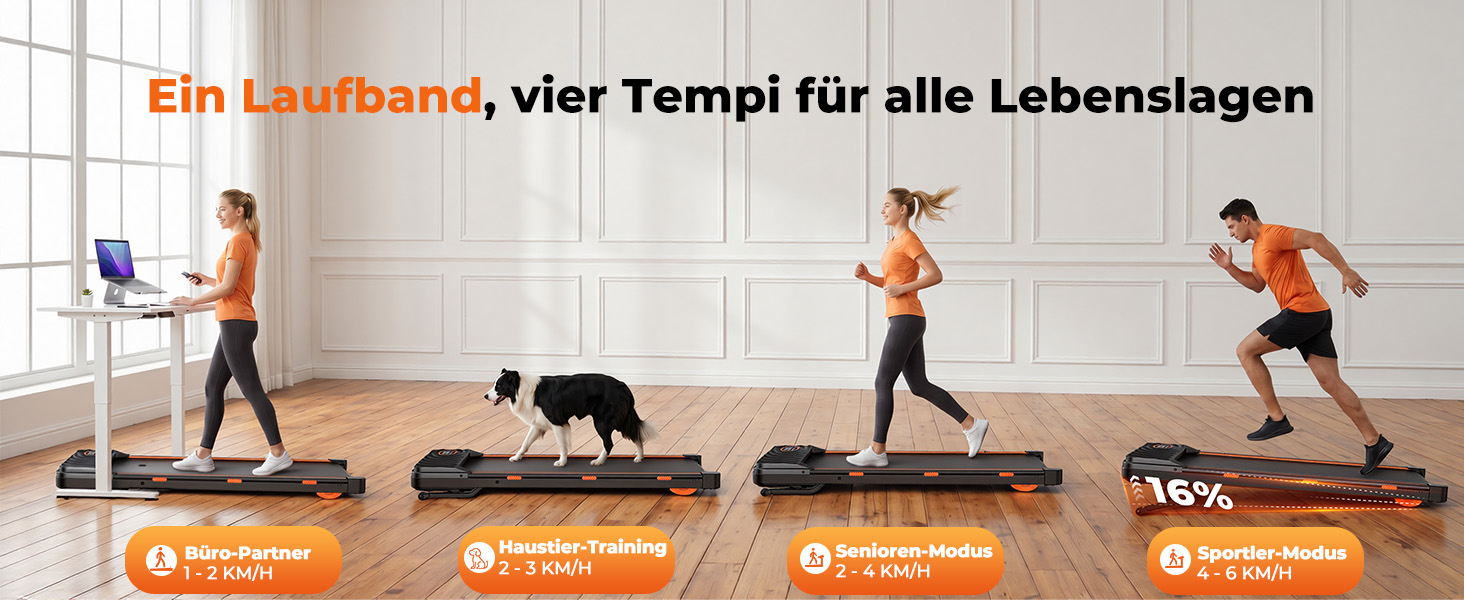 Домашня бігова доріжка JAGJOG Walking Pad з автоматичним нахилом 16%, Bluetooth-динаміками, колір: ебенове дерево