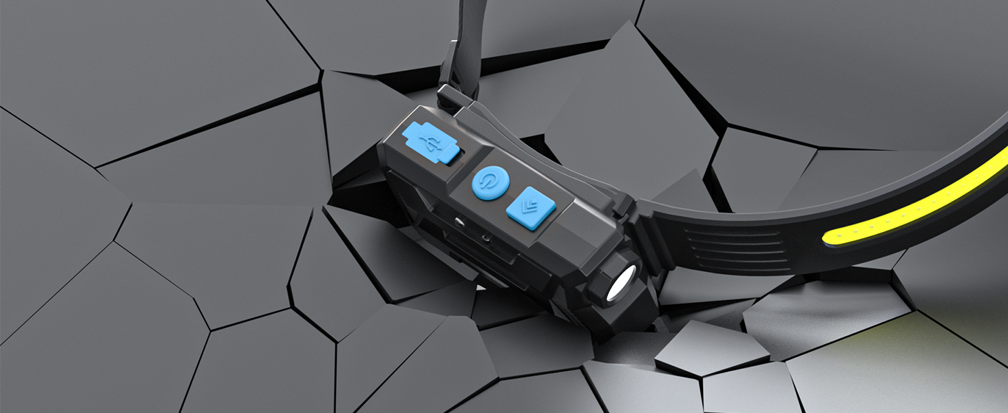 LED налобний ліхтар з акумулятором, 2 шт., кут огляду 230°, 7 режимів, супер яскравий, 2600 mAh, 22 години роботи, датчик, червоне світло, водонепроникний, легкий, для бігу, кемпінгу, походів, чорний