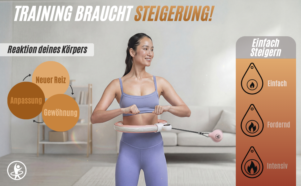 Розумний хулахуп для схуднення з обтяжувачами, 78-110 см, рожевий - фітнес-обруч для жінок