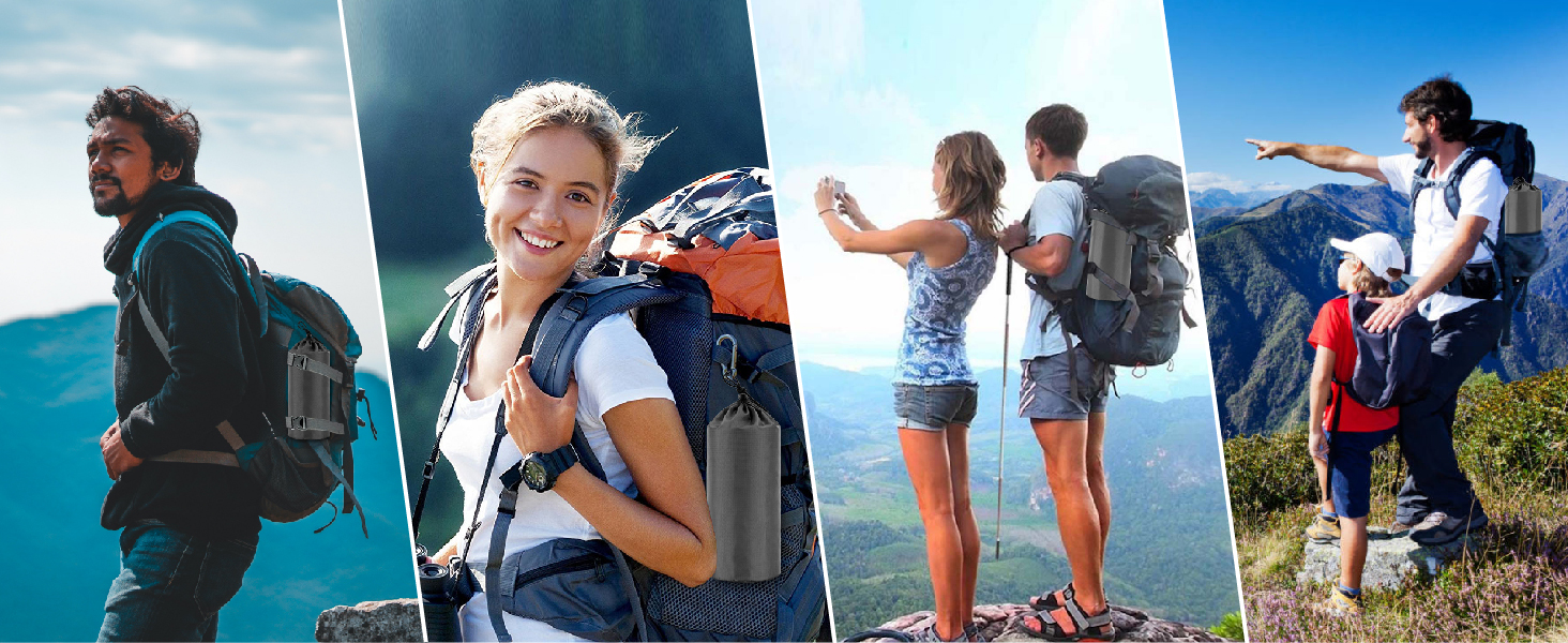 Двоспальний килимок для кемпінгу Doppel Isomatte: ультралегкий, 10 см, з самонадувною технологією та насосом, для відпочинку на природі, подорожей та піших прогулянок. Сірий колір.