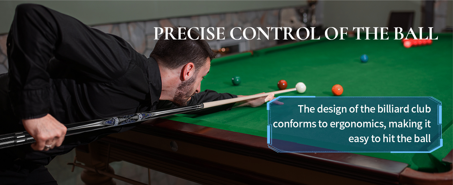 Більярдний кий Kmise Professional – 19, 20, 21 oz, з канадського клена, низька бія, карбоновий телескопічний подовжувач, для дорослих, 20 oz (566g), чорний