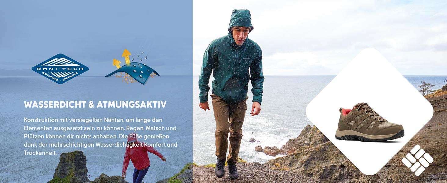 Черевики трекінгові жіночі Columbia Redmond III WP, водонепроникні, коричневі, 36 EU