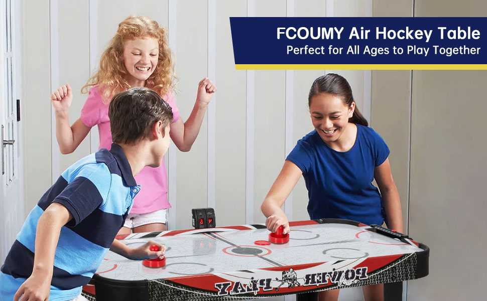 Набір для гри в аерохокей з цифровою системою підрахунку очок, 4 фути, для дорослих (2 шайби, 2 ручки)