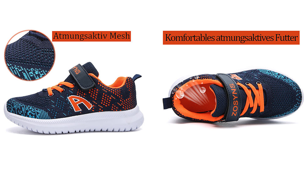 Дитячі кросівки для дівчаток та хлопчиків, спортивні, для бігу та прогулянок, розмір 35 EU, чорно-сині