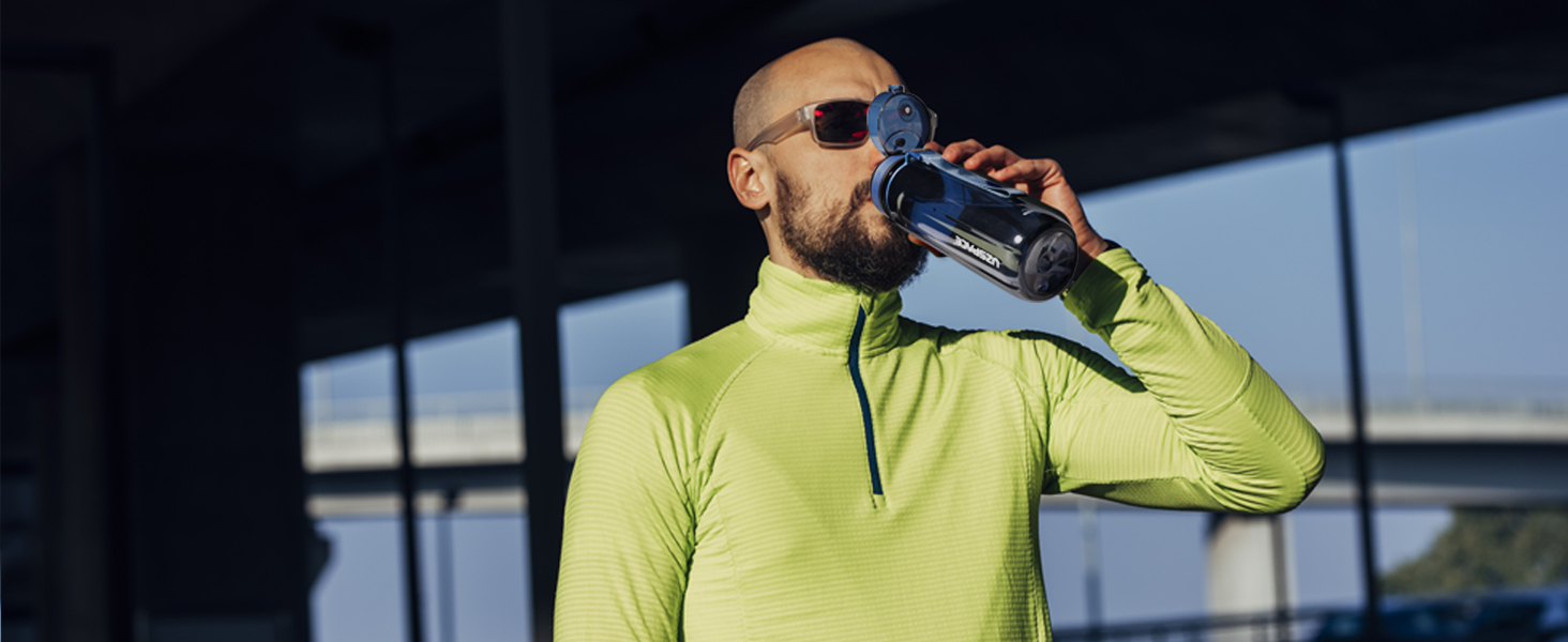 Вода пляшка UZSPACE 750 мл Tritan, без BPA, для спорту та активного відпочинку, фіолетовий