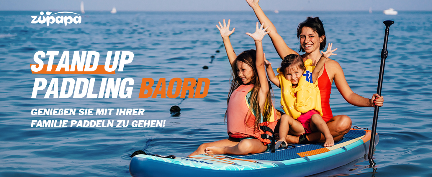 Надувний SUP Борд Zupapa 366см/320см | Комплект Stand Up Paddle Board з сидінням для каяка | З аксесуарами (320см, 366см, Чорний, Білий, Сірий, Синій, Оранжевий)