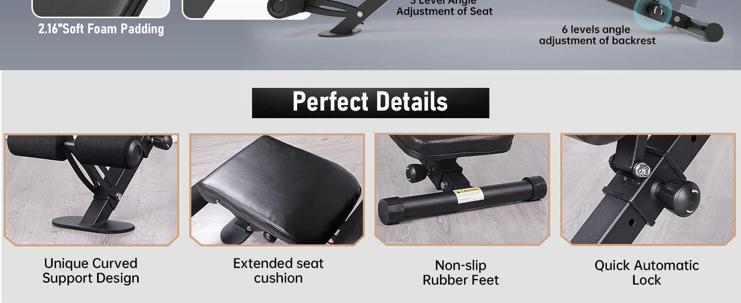 Регульована лавка для тренувань Leikefitness, складана з автоматичним блокуванням (Black 58101)