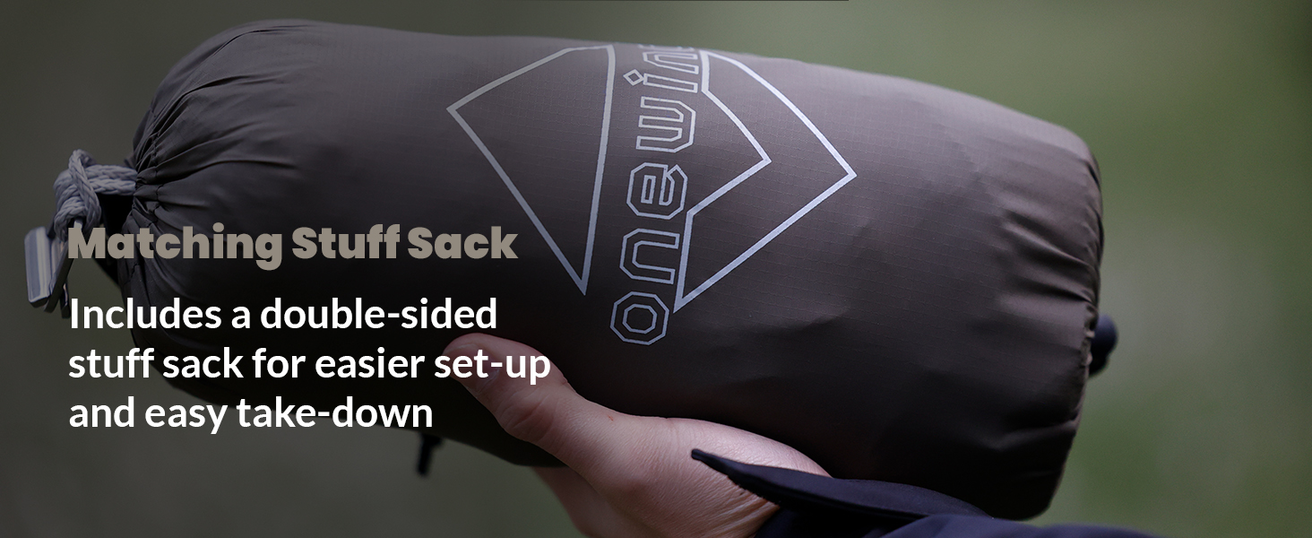 Гамак Onewind Premium 11' з москітною сіткою та ременями для кріплення, 335x162 см, для кемпінгу, подорожей та хайкінгу