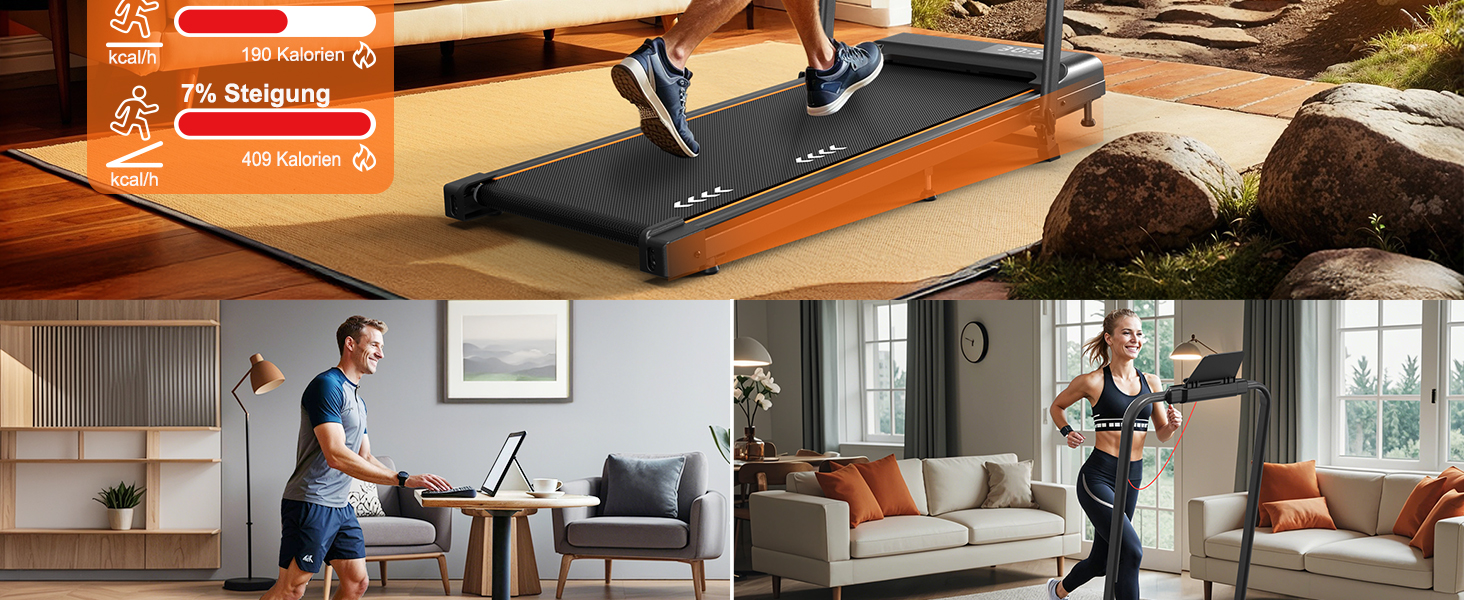 Бігова доріжка для дому Walking Pad, 2.25/2.5HP мотор, навантаження до 120 кг, швидкість 1-12 км/год, з нахилом, 7-шарове покриття, не потребує встановлення