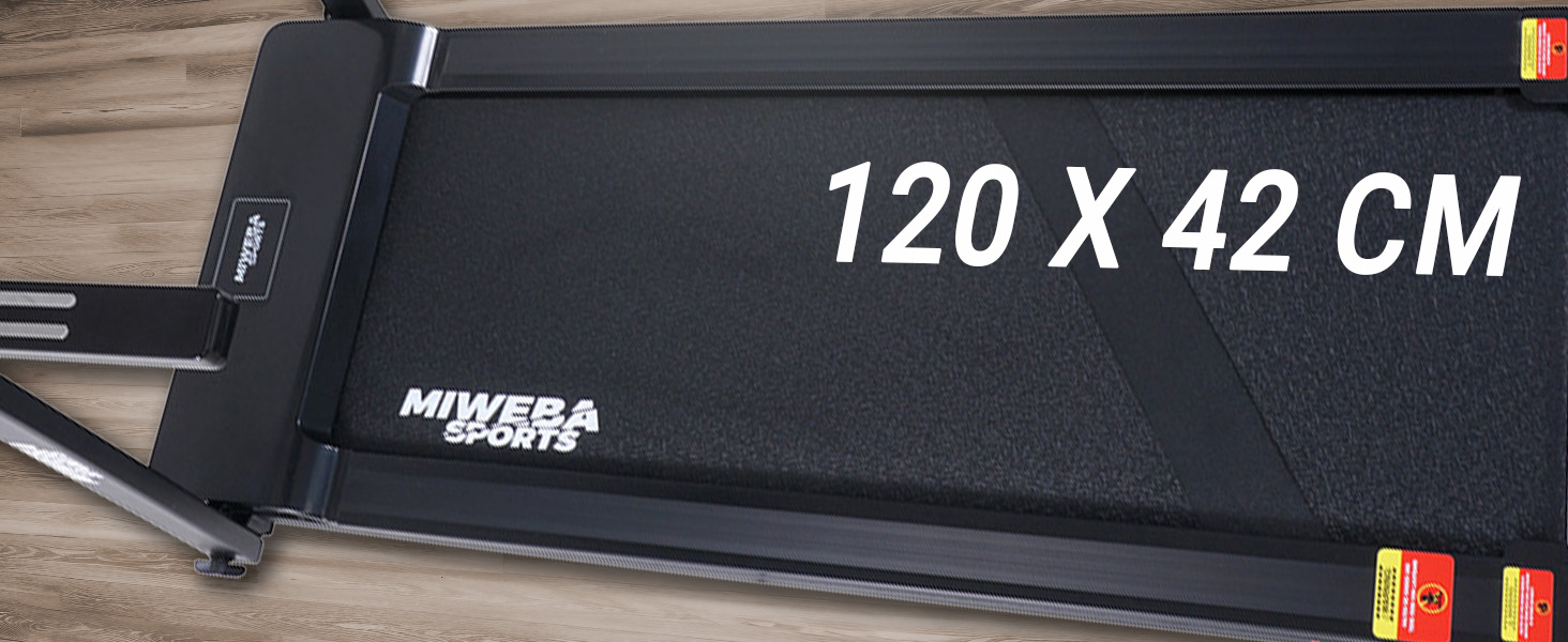 Електричний біговий тренажер Miweba Sports HT500: 3 PS, 14 км/год, 120 кг, складний, LCD, 12 програм | Чорний