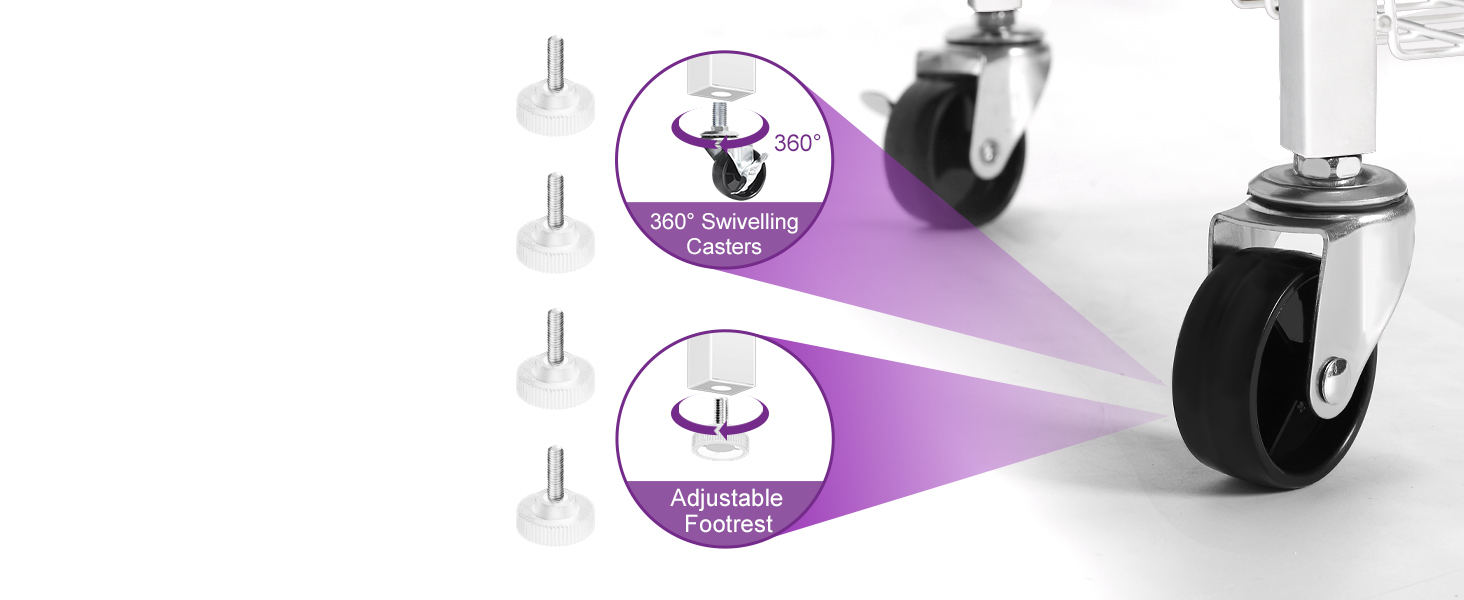 Стійка для зберігання спортивного обладнання Smusei: 3 яруси, металева, з роликами та 8 гачками. Підходить для йог-матів, гантелей, гир, кульок та іншого. Чорний колір.