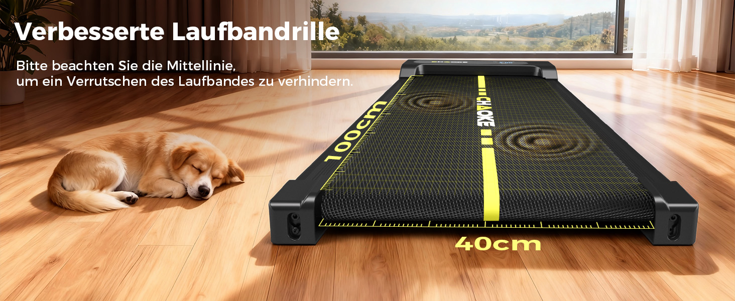 Walking Pad CHAOKE: біговий доріжка для дому з регулюванням швидкості 1-10 км/год, нахилом 9%, потужністю 2.75HP, вбудованими колонками та керуванням через додаток, до 160 кг, чорно-жовта, без встановлення, 2026