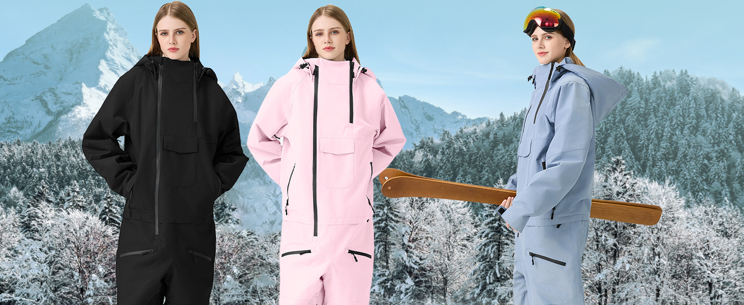 Жіночий гірськолижний комбінезон HOUZONIY 729+ Рожевий - гірськолижний костюм, сноуборд, Outdoor