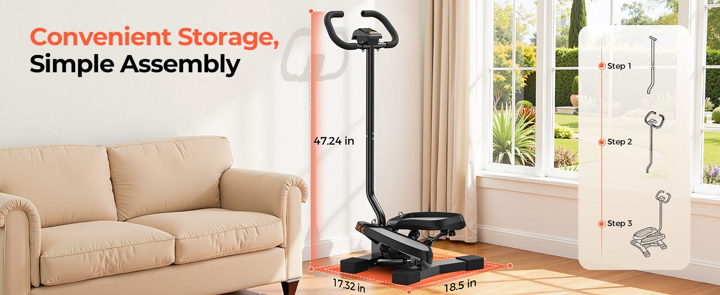 Сходи для тренувань Sportsroyals – степпер з тросами для тренування ніг, рук та сідниць, для дому та офісу