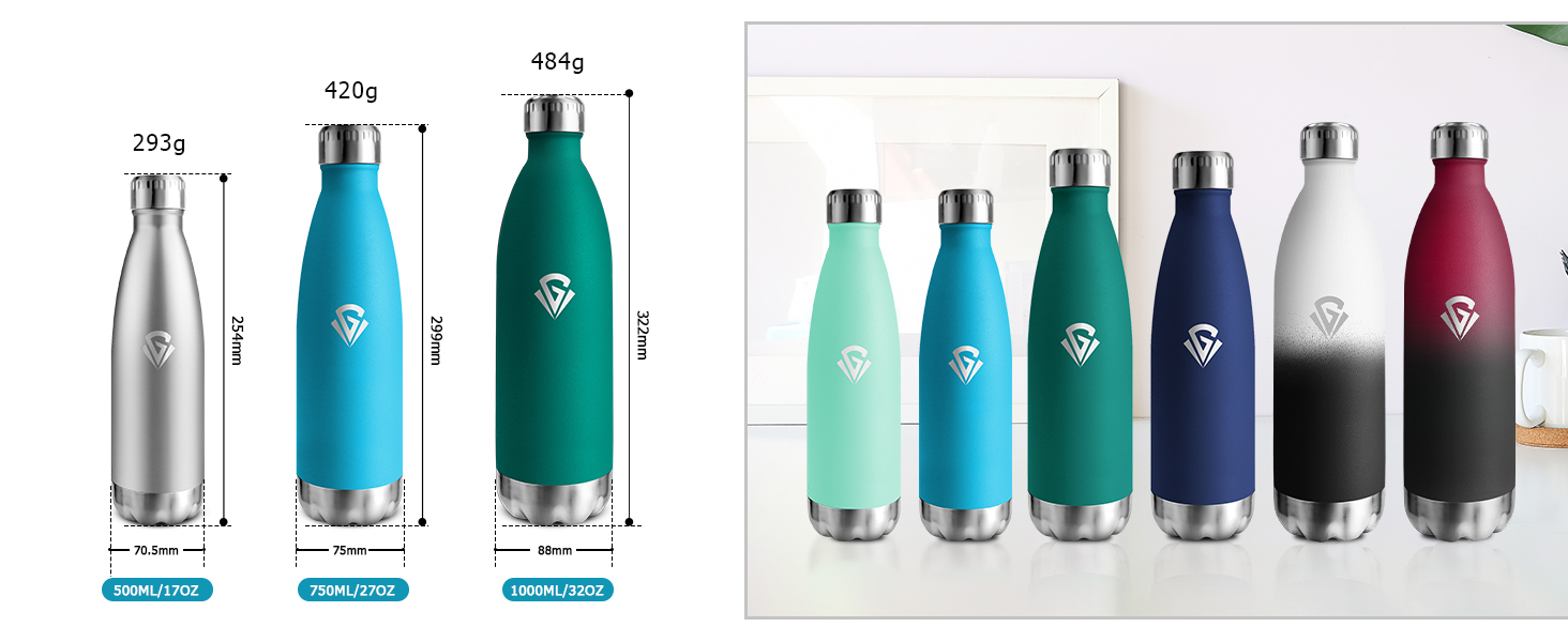 Термос-пляшка 750 мл, термокана з подвійними стінками, підходить для газованої води, без BPA, витокозахисна, ізольована пляшка з нержавіючої сталі для університету, роботи, подорожей, спорту, активного відпочинку, хлопчиків та дівчаток, 750 мл, темно-зелений