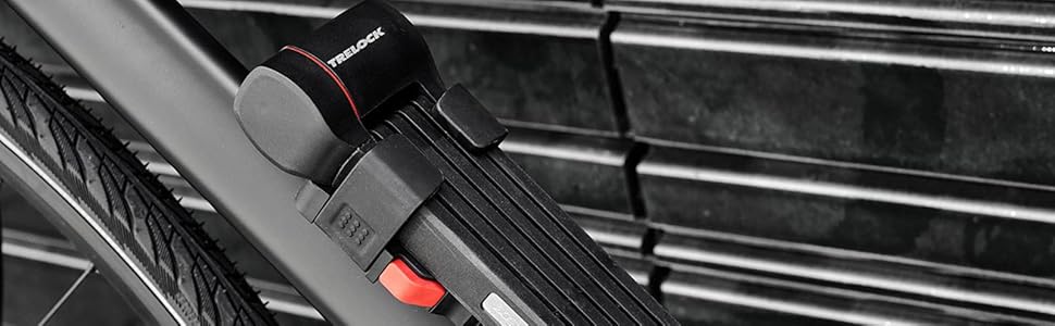 Складаний замок TRELOCK FS 280/100 TWO.GO 100 см з тримачем X-MOVE, рівень безпеки 7, для всіх рам, 2 ключі