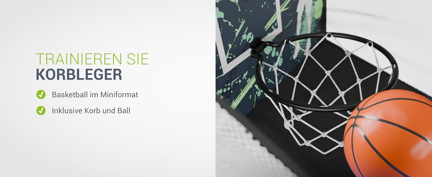 Дитячий багатофункціональний стіл Juskys 5in1 Ballzauber: пінг-понг, хокей, баскетбол, більярд, кікер - розкладний