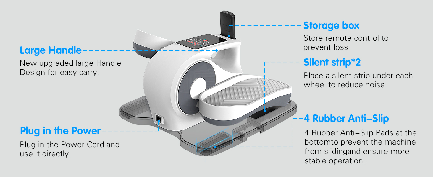 Електричний еліптичний тренажер Mini Crosstrainer для дому з екраном та пультом керування
