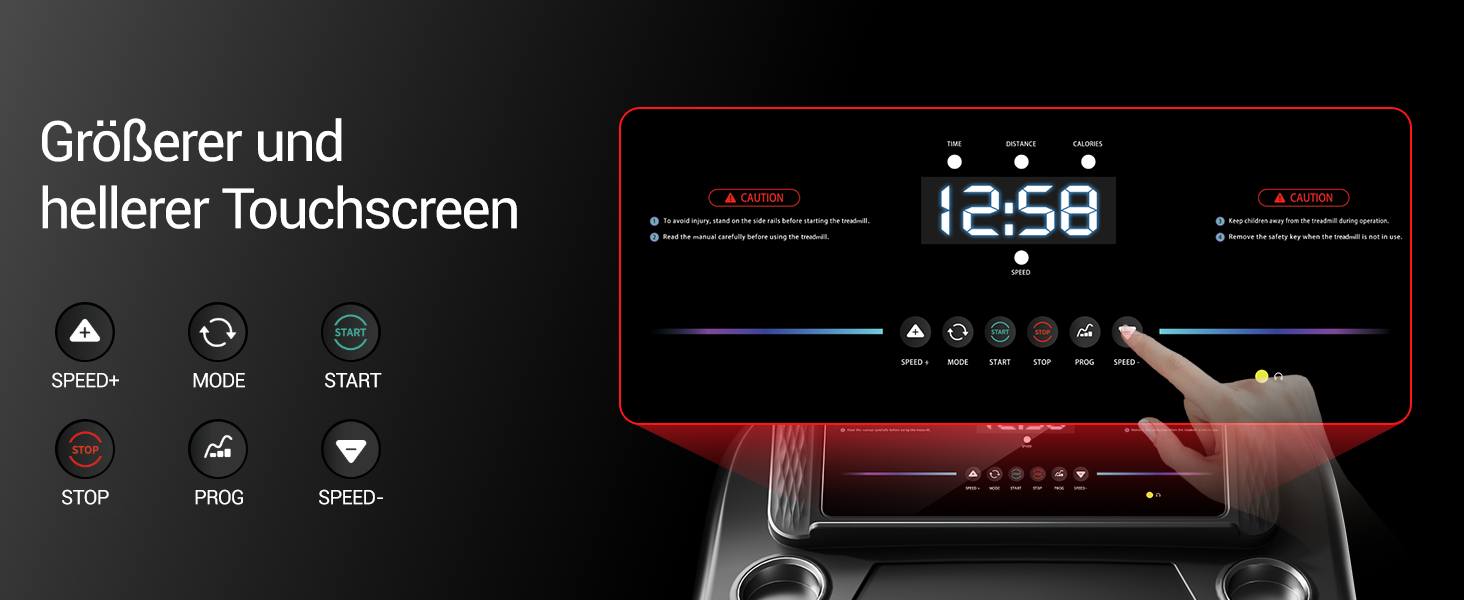 Бігова доріжка CURSOR для дому з автоматичним нахилом 20%, 14 км/год, LED-дисплей, 3.5 к.с., макс. 180 кг, чорна