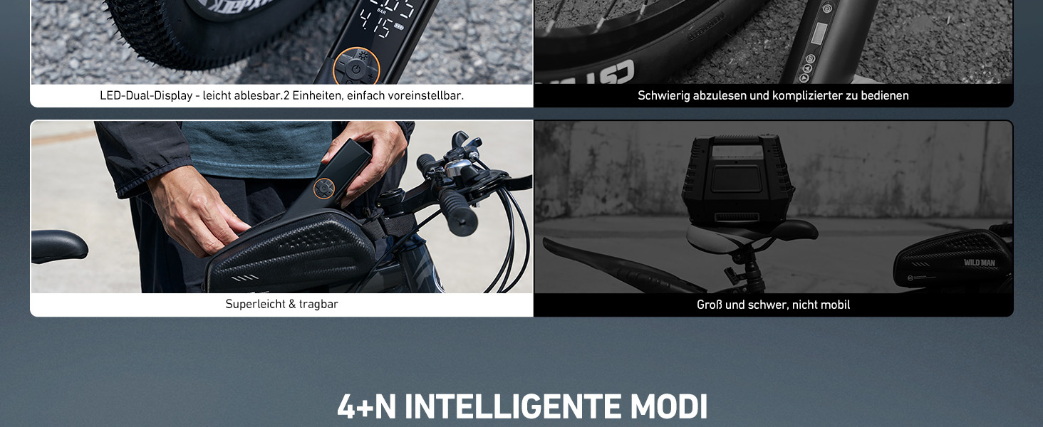 AstroAI Електрична велосипедна помпа, 150 PSI, портативна, акумуляторна, універсальна, для всіх типів велосипедів, з високопродукним мотором, перезаряджається, для міських, шосейних та гірських велосипедів, помаранчевого кольору