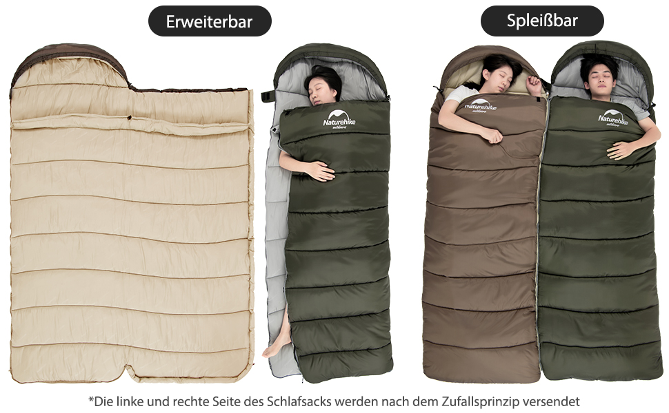 Спальний мішок Naturehike - 7°C, для походів та кемпінгу, U-колір