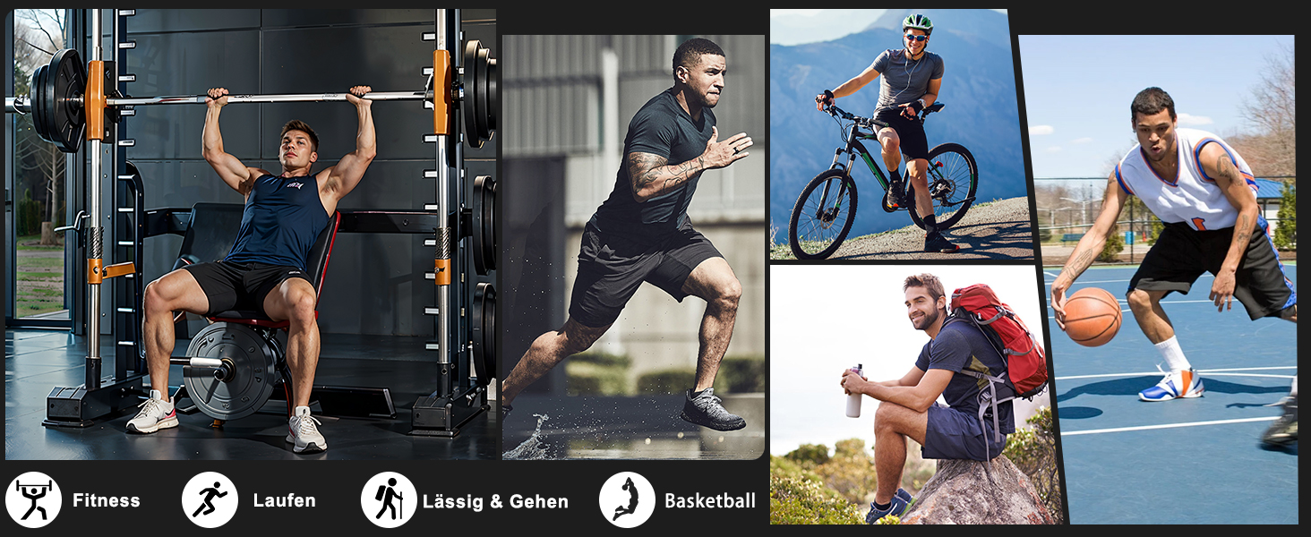 Чоловічі спортивні шорти для фітнесу та бігу Dry Fit, дихаючі тренувальні шорти, чорний/сірий/темно-синій, розмір L