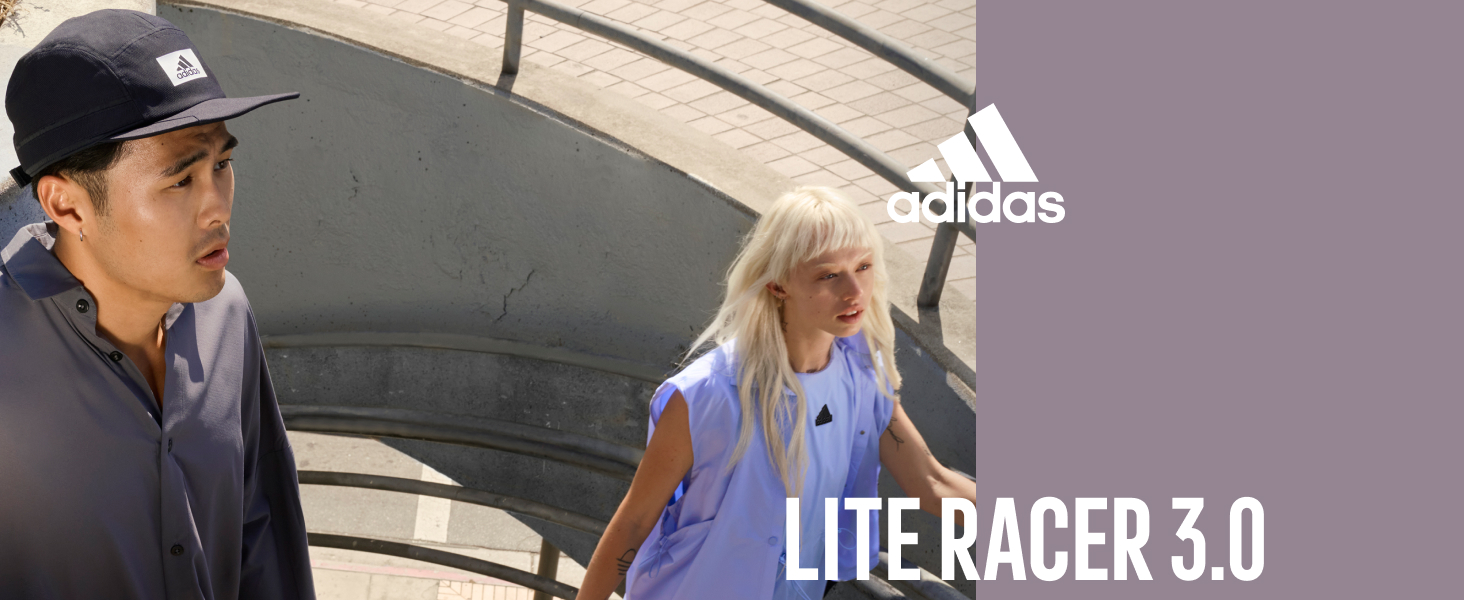 Дитячі кросівки Adidas Lite Racer 3.0 - унісекс, розмір 36 2/3 EU, колір: рожевий, сріблястий