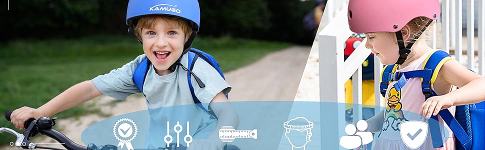 Дитячий шолом KAMUGO з комплектом захисту: наколінники, налокітники, захист зап'ясть. Підходить для дітей 2-8 років (ролики, велосипед, самокат)