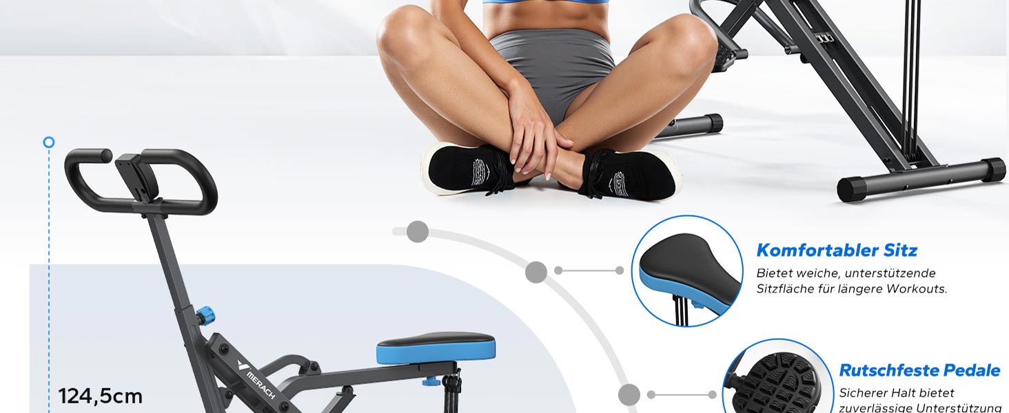 MERACH 2-в-1 тренажер для присідань та тяги, складаний, сірий (R07)