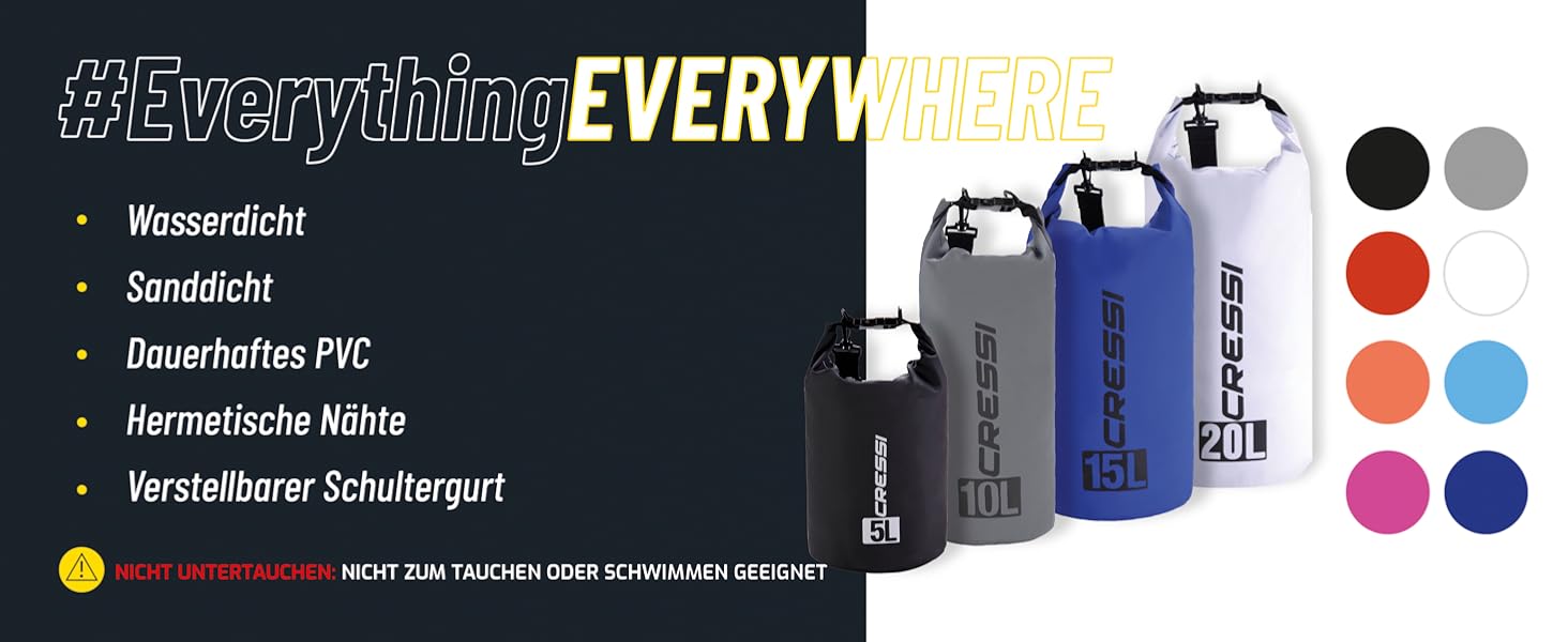 Водонепроникні сумки Cressi Orange 5 LT - унісекс, без застібки-блискавки