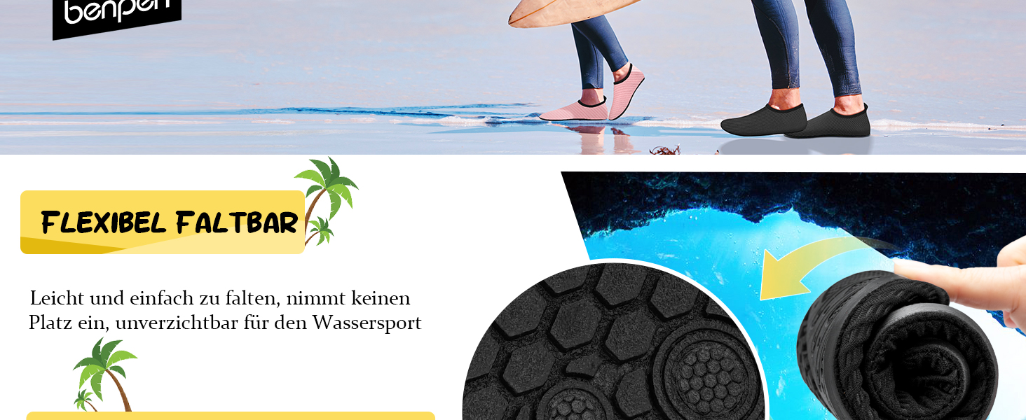 Чоловічі та жіночі аквашузи для плавання та водних видів спорту, легкі, швидковисихаючі, з антиковзким покриттям, блакитна лінія, 42/43 EU