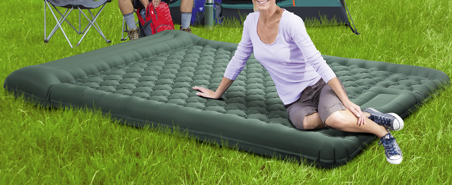 Кемпінговий килимок Jaztral самонадувний, 12 см, для відпочинку на природі, 137x200 см (подвійний).