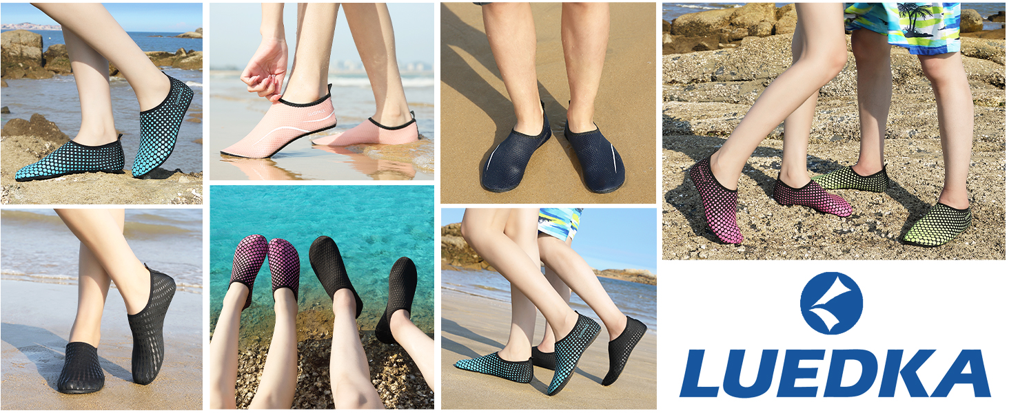 Чоловічі та жіночі аквашузи для плавання та відпочинку на пляжі LueDka, швидко сохнуть, неслизькі, розмір 34-48, сірий