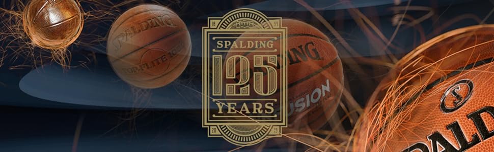 Вуличні баскетбольні м'ячі Spalding, високоефективне гумове покриття, утримує асфальт або бетон - 74,9 см, 72,4 см, 69,8 см (сріблястий/чорний)