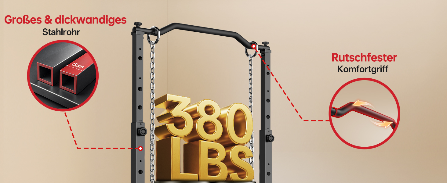 JOROTO Турнік-Штанга Power Tower, Регульована Висота, 5-в-1, для Дома, 172 кг, Безкоштовні Віджимання та Підтягування