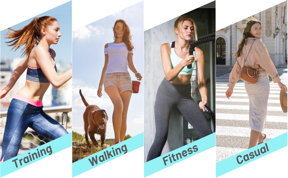 Жіночі кросівки Feethit для бігу та фітнесу: легкі, дихаючі, з гумовою підошвою. Білий, чорний, коричневий кольори. Розмір 36 EU