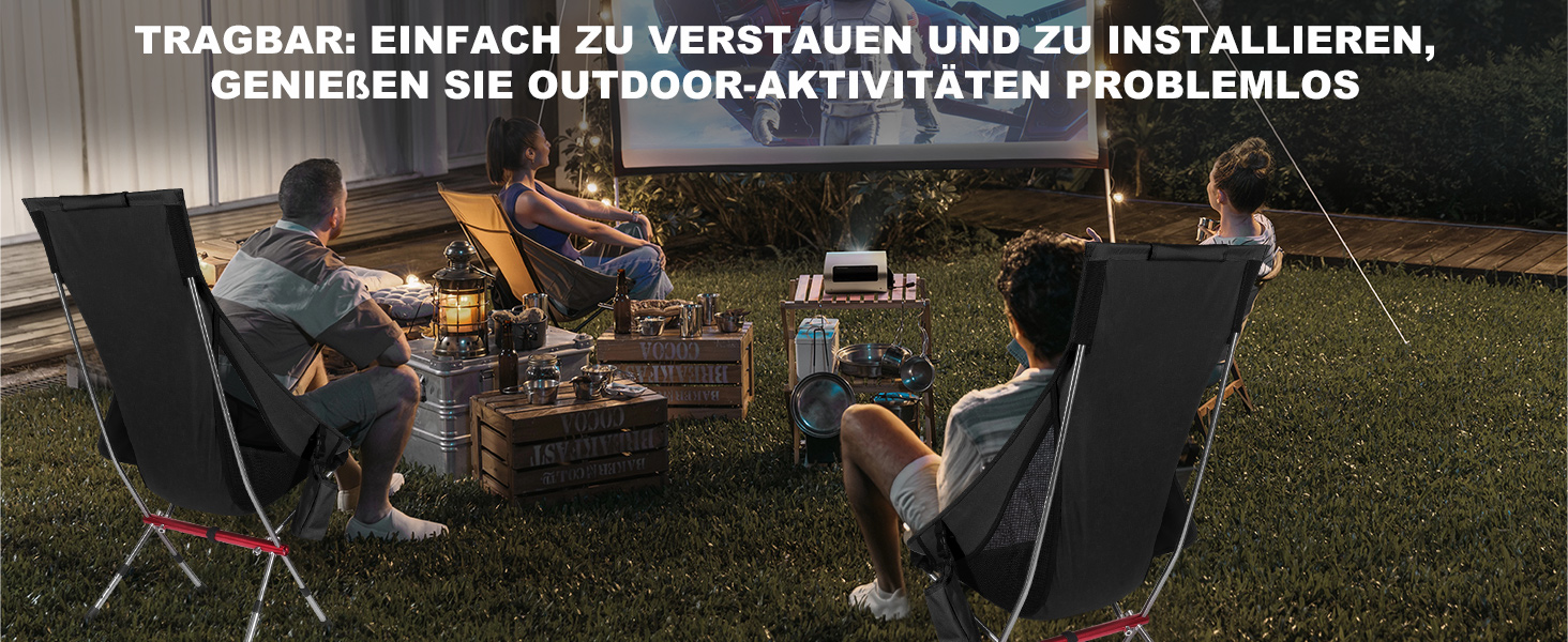 Складний туристичний стільчик Jianyana для відпочинку на природі: риболовля, пляж, сад. Максимальне навантаження 150 кг.