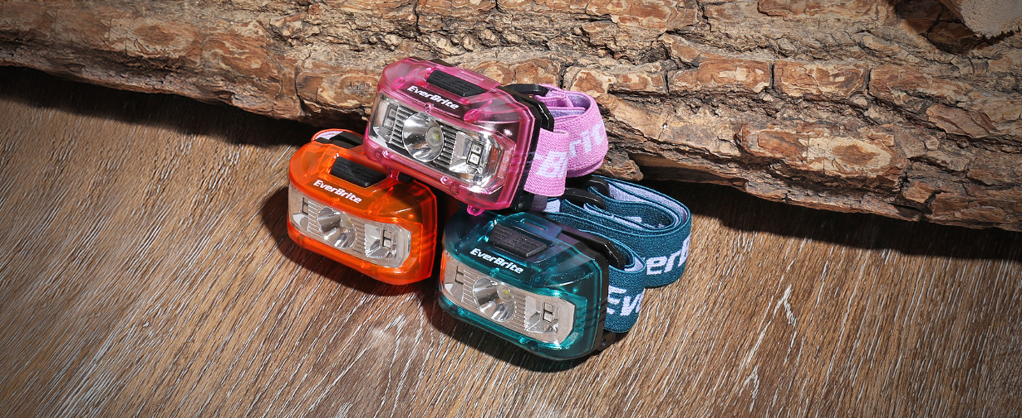 LED налобний ліхтар EverBrite 2 шт. з червоним та зеленим світлом, 5 режимів, для кемпінгу та відпочинку на природі, подарунок на Новий рік [з 6 AAA батарейками] (Синій)
