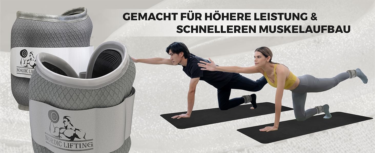 Ваги для ніг та зап'ясть (1 пара) - Регульовані ваги для жінок, чоловіків та дітей - Ідеально підходять для ходьби, бігу, гімнастики, аеробіки, 2.0 кг (x2), сірий колір