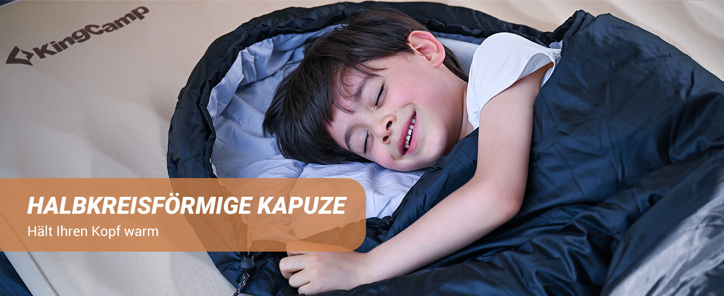 Дитячий спальний мішок KingCamp Rosa L для кемпінгу та піших прогулянок (3-4 сезони)